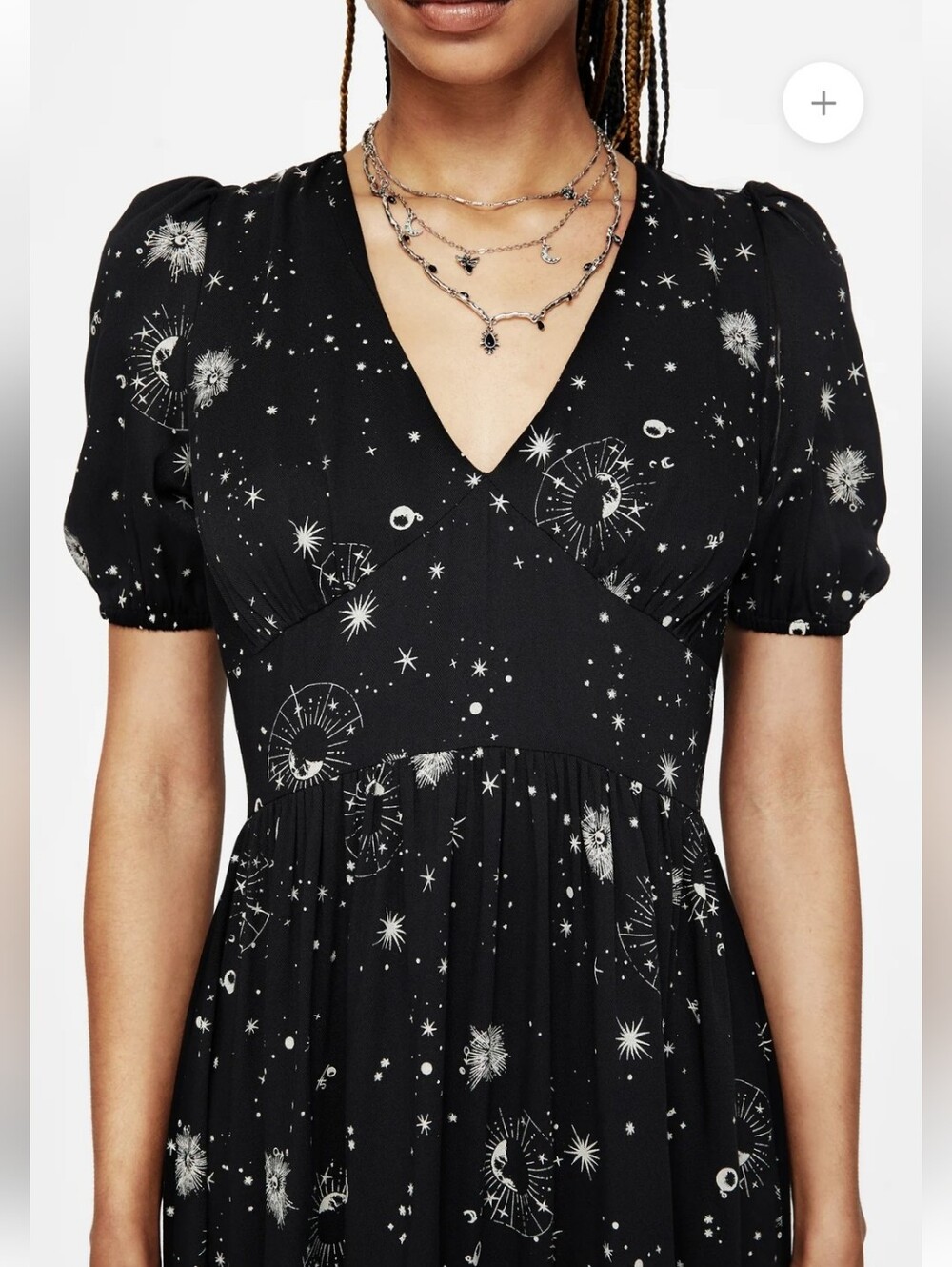 Disturbia Comet Celestial Puff Sleeve Midaxi Dress ✨ US 2 / UK 6 NWT - Picture 3 of 14